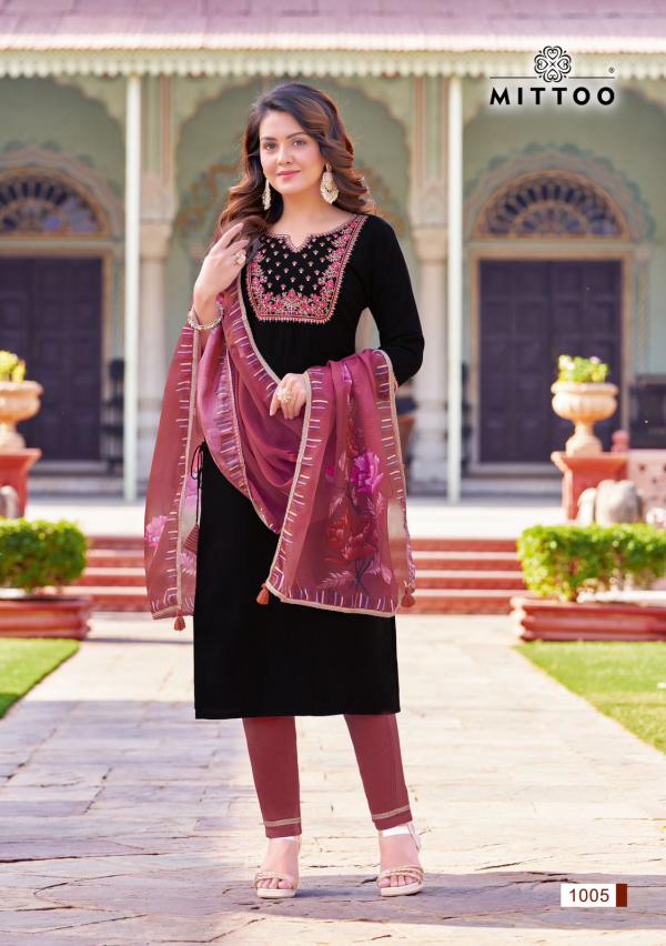 Mittoo Madhubala Viscose Weaving Kurti Pant With Dupatta Collection